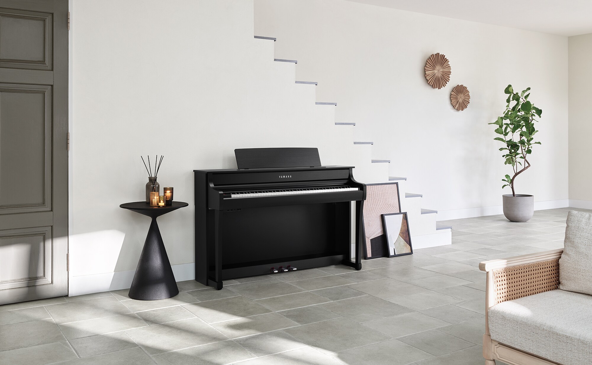 Yamaha Clavinova CLP-845 (Black) in the living room