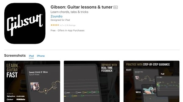 Giao diện phần mềm chỉnh dây Gibson Guitar Tuner (Nguồn: Internet)