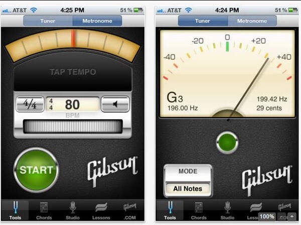 Phần mềm sẽ hiển thị đồng hồ đo tần số để người chơi canh chuẩn tông đàn (Nguồn: Internet)