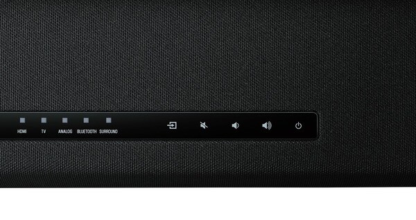 Nhấn và giữ đồng thời nút Volume ( m lượng) và Power (Nút nguồn) trên loa soundbar