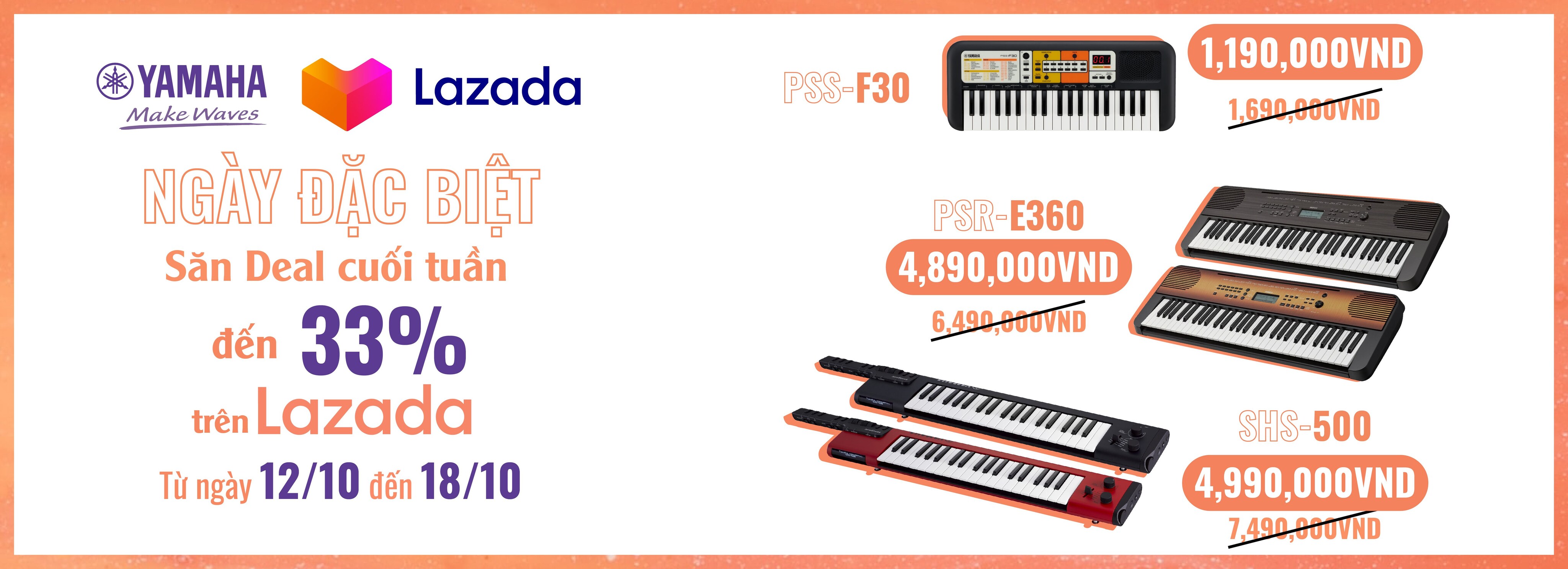 Ngày Đặc Biệt - Săn Khuyến Mãi Đàn Yamaha Cuối Tuần trên Lazada