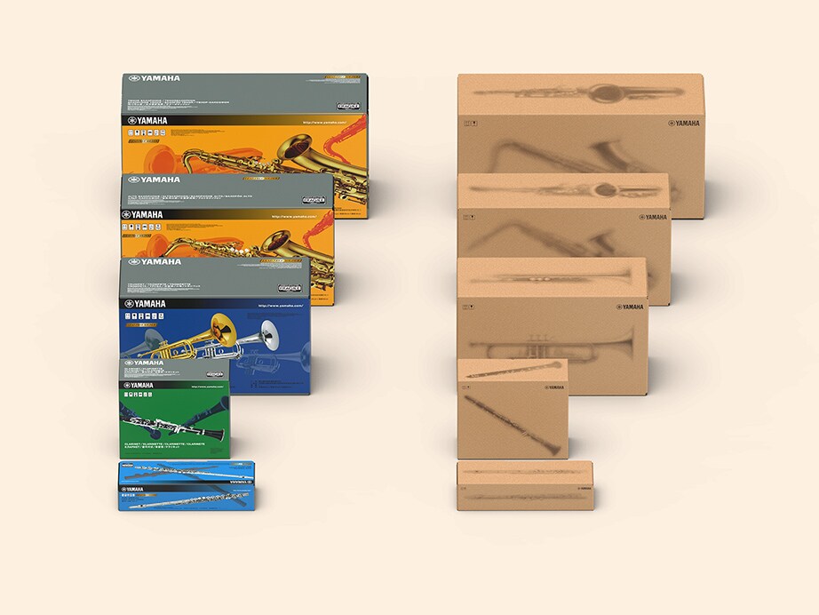 Bao bì cũ (bên trái) và bao bì sau khi cải tiến (bên phải)