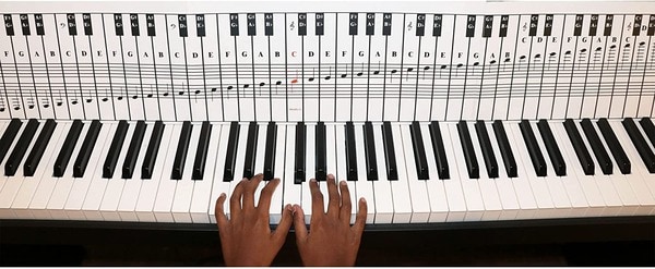 Cách phân bố và tên gọi của phím đen trên bàn phím Piano (Nguồn internet)