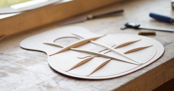 Hình ảnh thanh giằng guitar hình thang. (Nguồn: Internet)