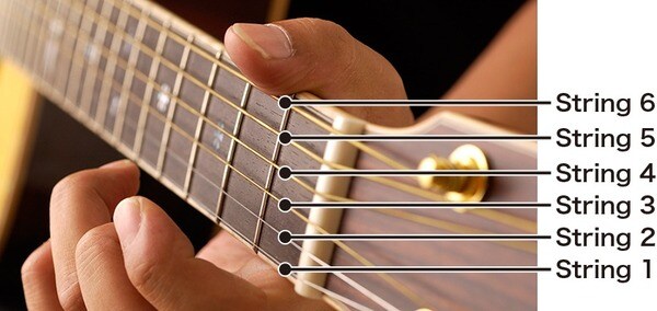 Thứ tự của 6 dây đàn guitar