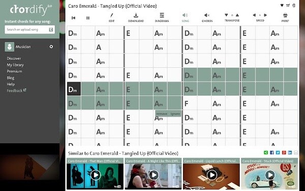 Ứng dụng tìm hợp âm guitar dễ dàng qua link YouTube hoặc MP3 - Chordify (Nguồn internet)