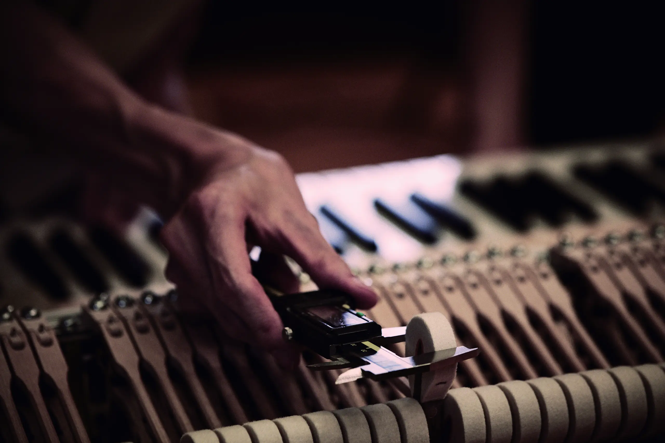 Yamaha piano action precision engineering detail