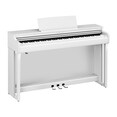 Diagonal side view of the Yamaha Clavinova CLP-825WH