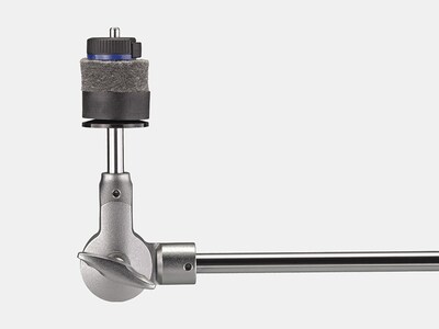 Hình ảnh cơ cấu điều chỉnh góc cymbal với cơ cấu nghiêng trung tâm dẫn động bằng bánh răng