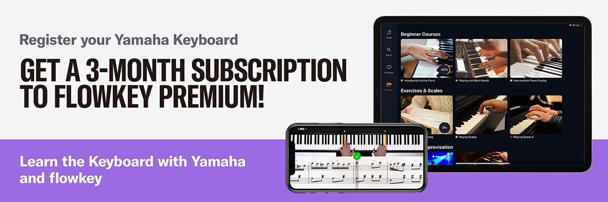 Biểu ngữ chiến dịch Flowkey của Bàn phím kỹ thuật số