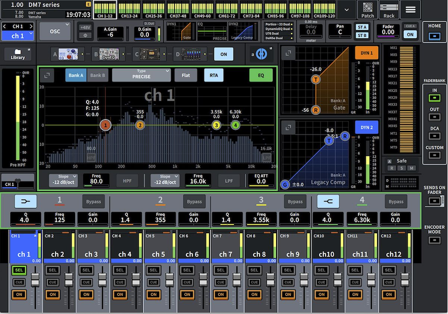 Yamaha DM7 Editor: Bay L/C screen