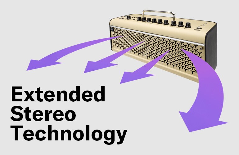 Dù có kích thước nhỏ gọn, ampli này vẫn mang đến âm thanh stereo rộng nhờ công nghệ audio desktop danh tiếng của Yamaha.