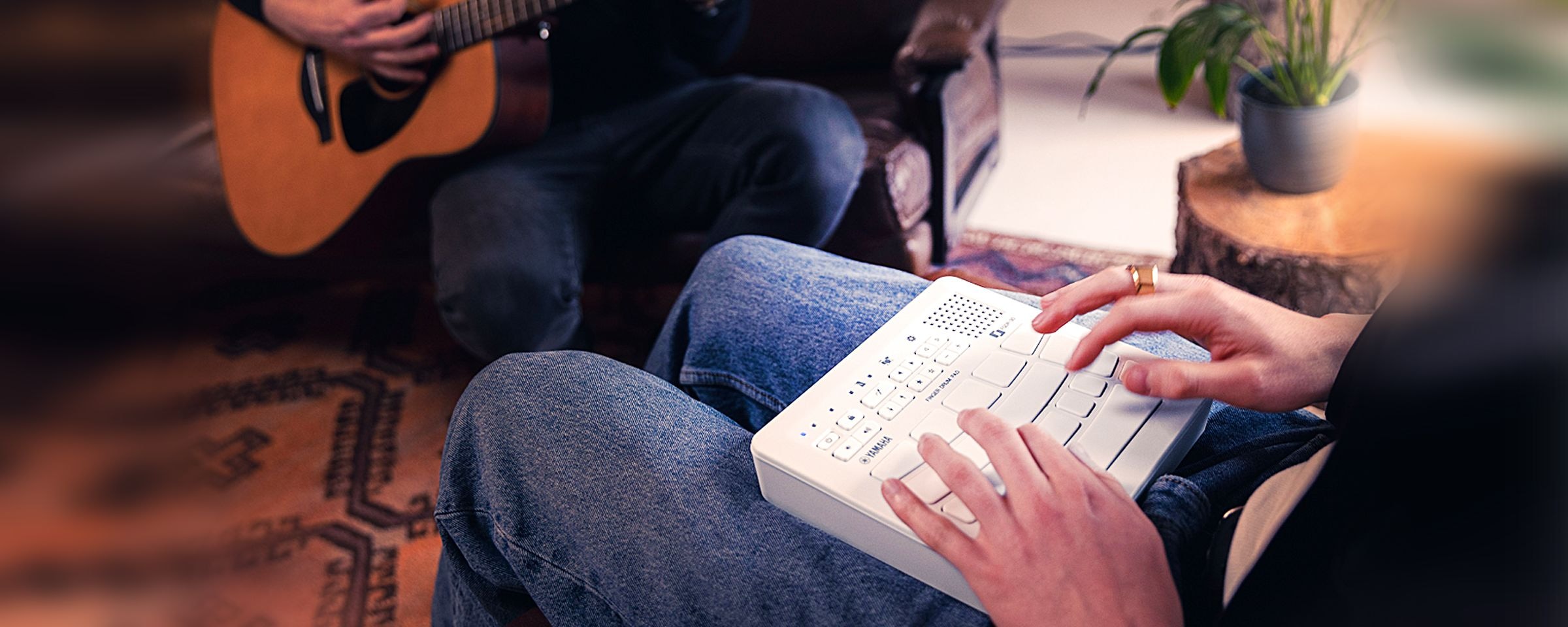 FGDP-30 player and guitarist in session at home