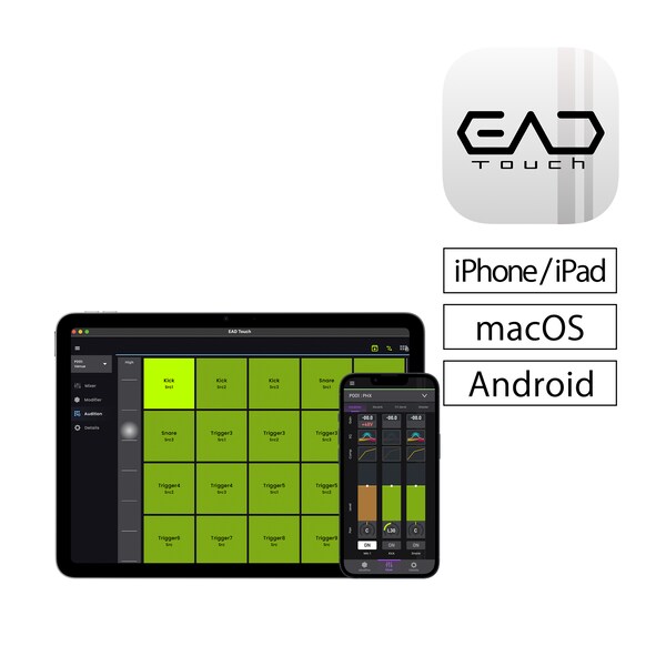 Biểu tượng ứng dụng EAD Touch và màn hình điều khiển