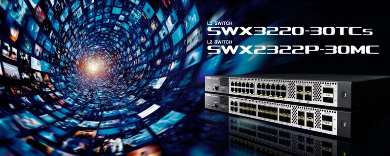 Switch L3 Yamaha SWX3220 / Switch L2 Yamaha SWX2320 (Uplink 100G/25G)