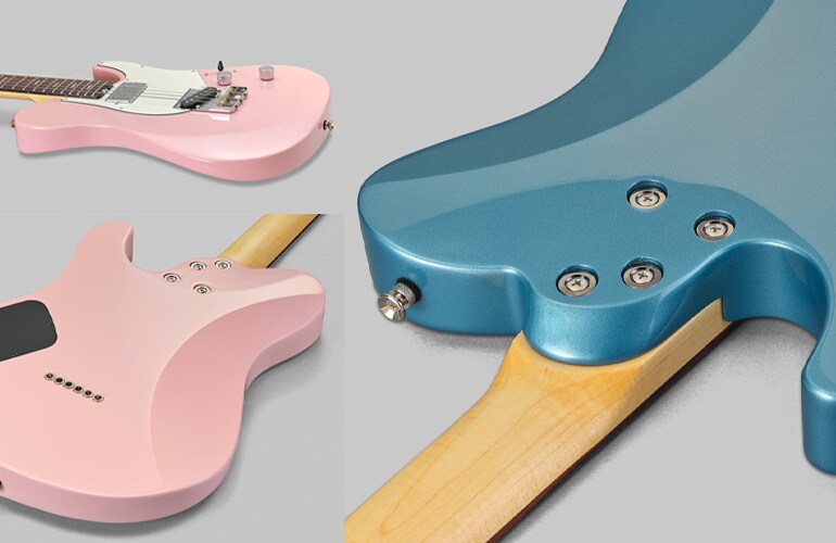 Hình dáng thân đàn Pacifica SC Professional với các đường contour giúp tăng cảm giác chơi