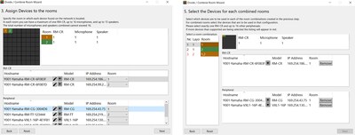 Giao diện tính năng Divide/Combine Room Wizard