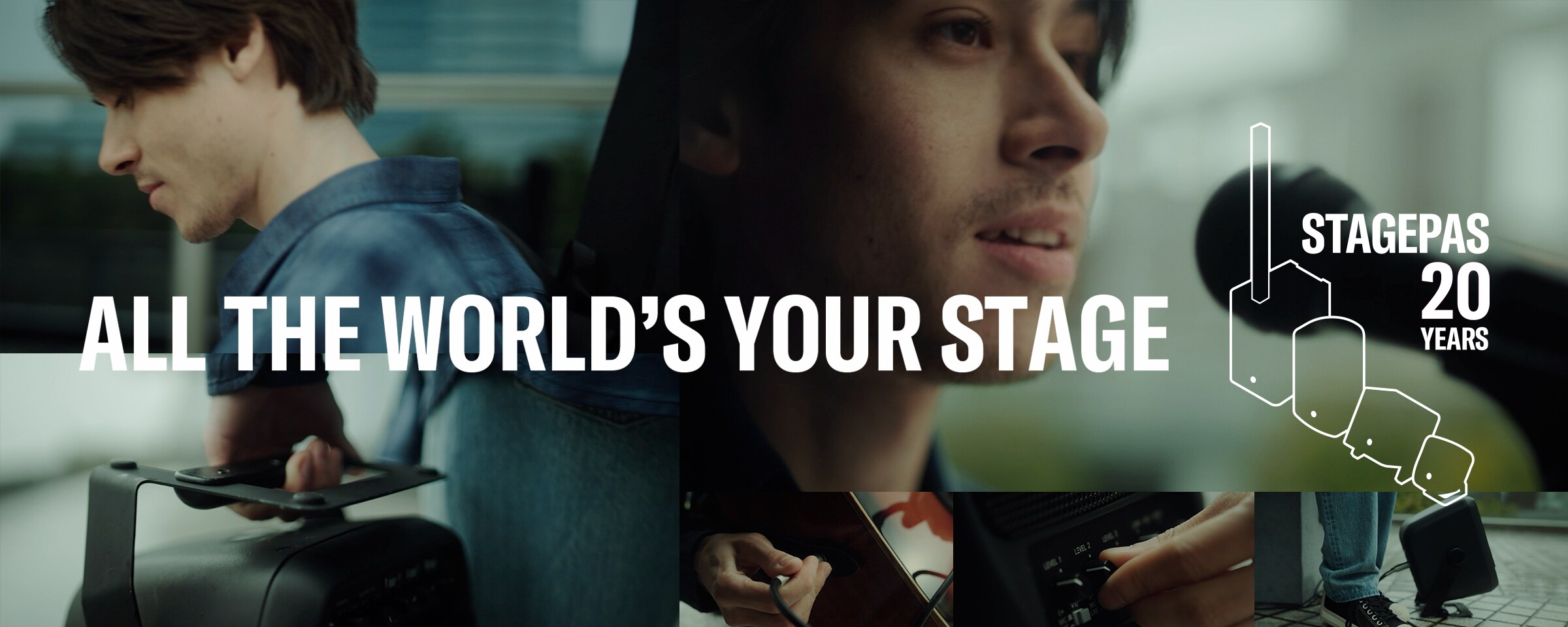 Banner of ALL THE WORLD'S YOUR STAGE—STAGEPAS 20 Years