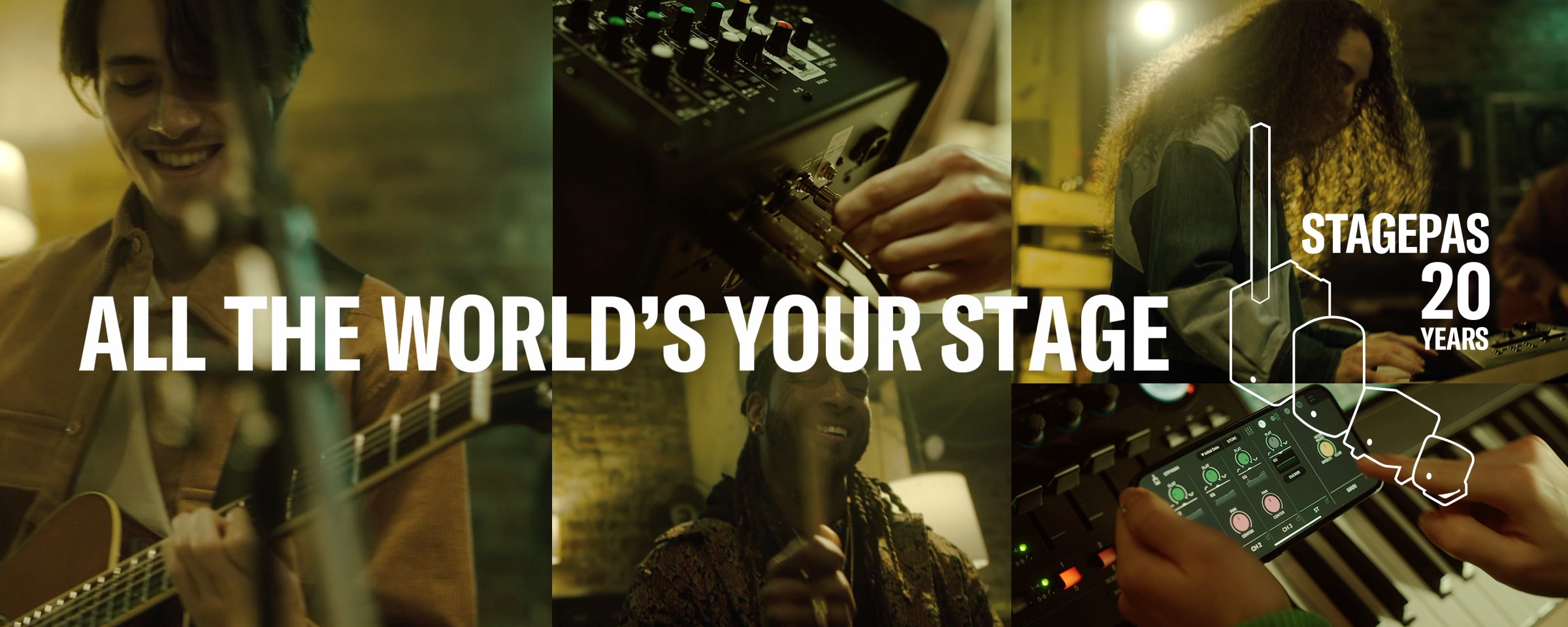 Banner of ALL THE WORLD'S YOUR STAGE—STAGEPAS 20 Years