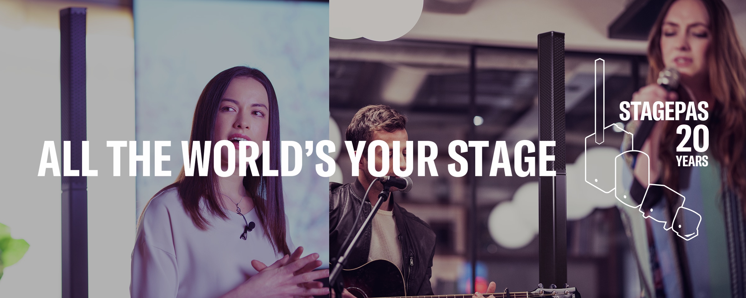 Banner of ALL THE WORLD'S YOUR STAGE—STAGEPAS 20 Years