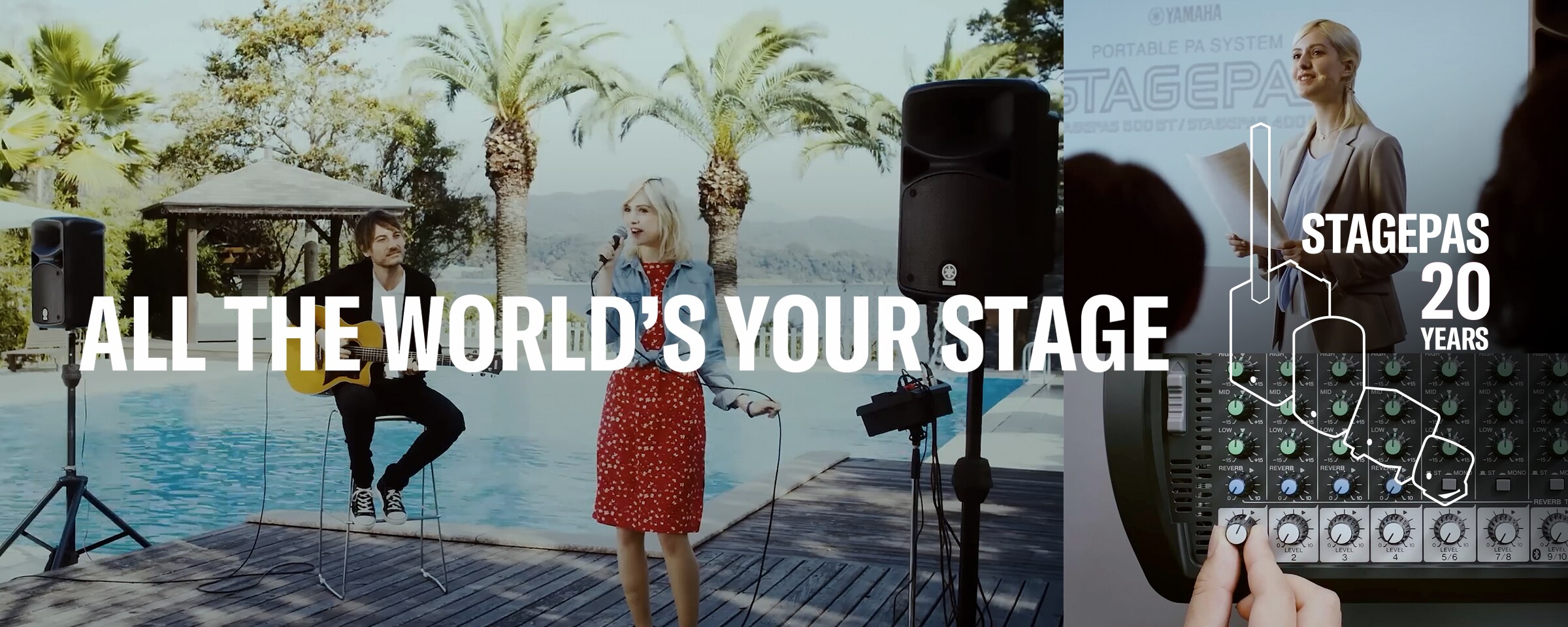 Banner of ALL THE WORLD'S YOUR STAGE—STAGEPAS 20 Years
