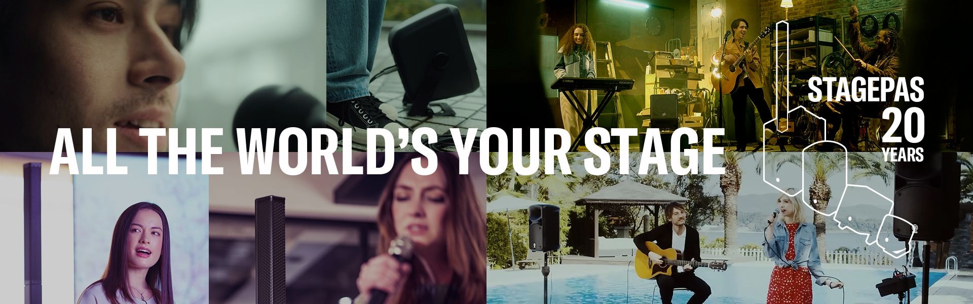 Banner of ALL THE WORLD'S YOUR STAGE—STAGEPAS 20 Years