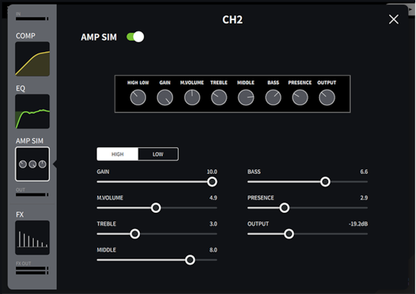 AMP SIM (Amp Simulator - Trình giả lập khuếch đại) - CH2
