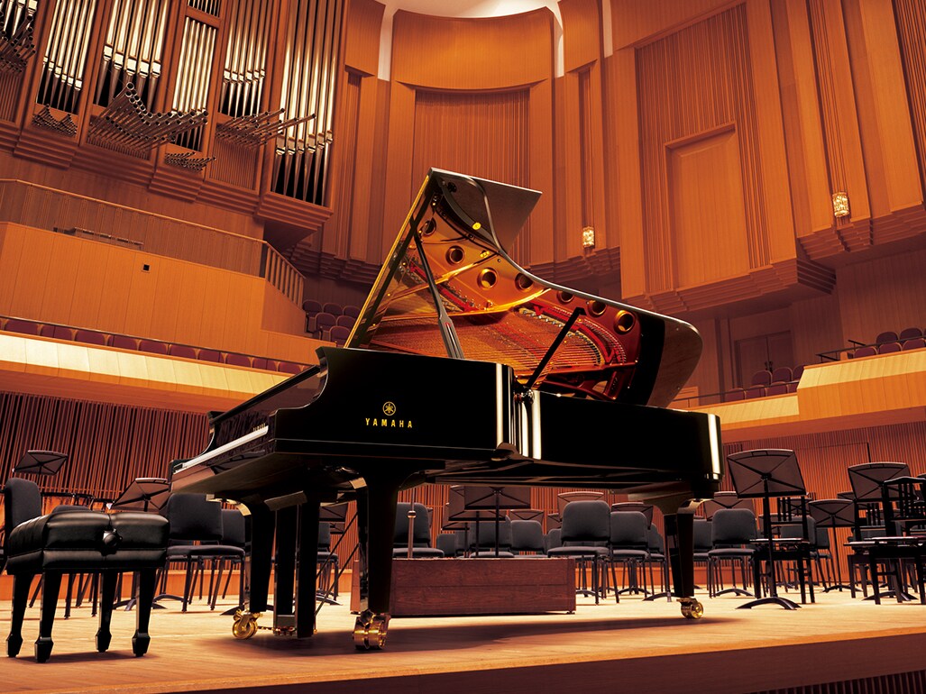 Đàn piano đại dương cầm Yamaha CFX, tái hiện âm thanh rõ ràng, cân bằng và độ vang tự nhiên của công nghệ CFX Voice trong dòng đàn piano ARIUS.