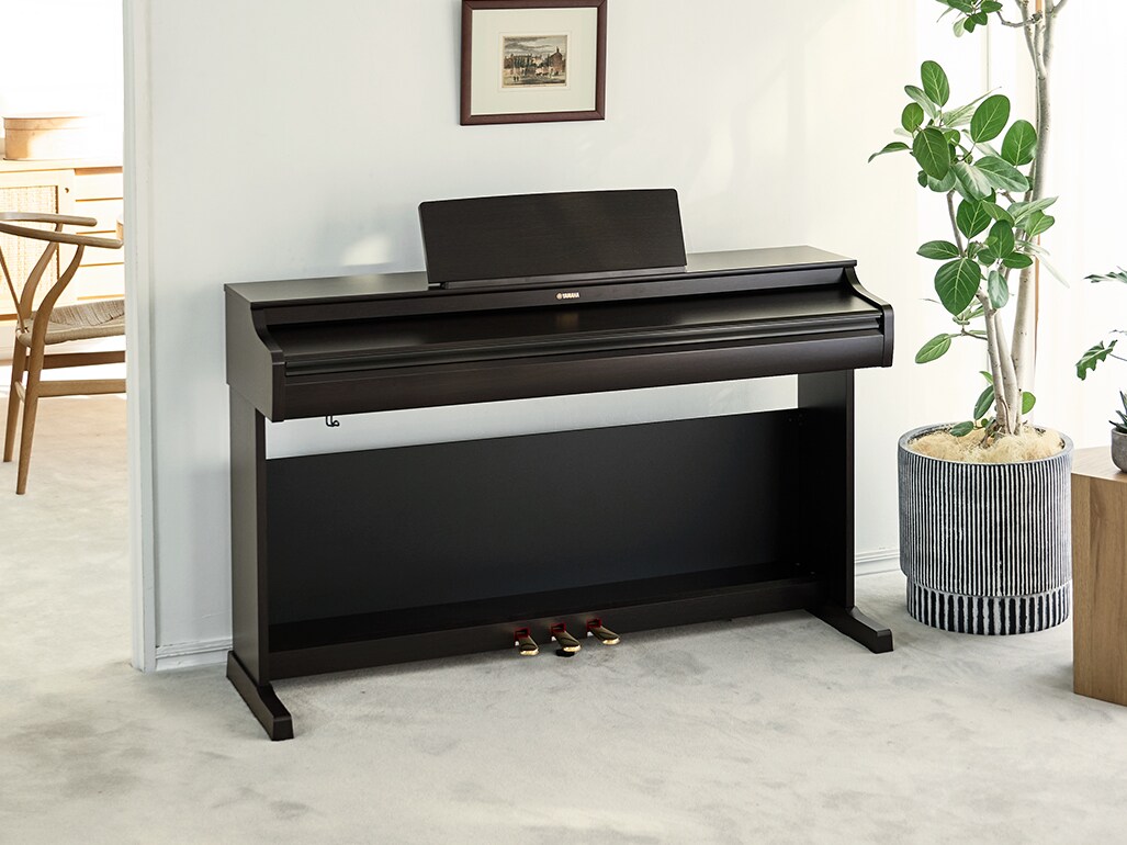 Thiết kế nhỏ gọn, tinh tế của đàn piano điện tử ARIUS hòa hợp một cách tự nhiên với không gian phòng khách.