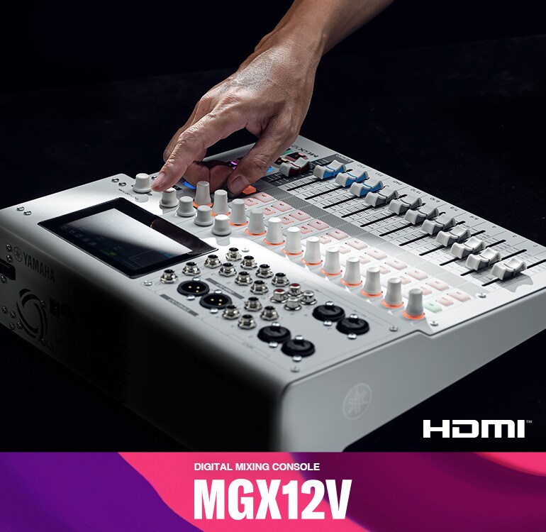 Yamaha Mixer Digital 18 kênh tích hợp video MGX12V