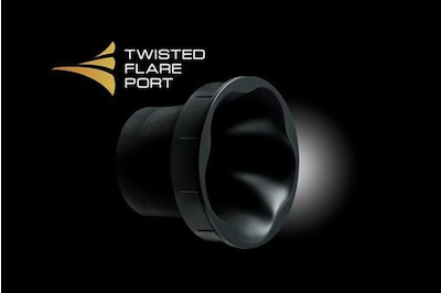 Truyển tải âm thanh tần số thấp chi tiết nhờ công nghệ Twisted Flare Port™
