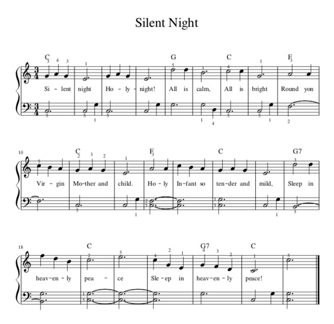 Sheet nhạc Silent night