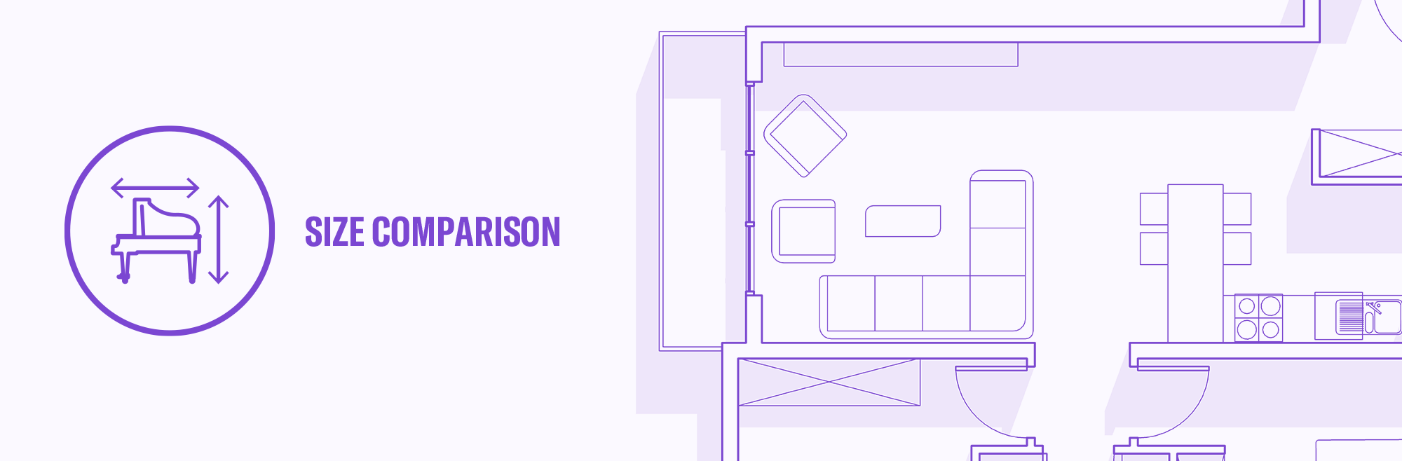 Size comparison Banner