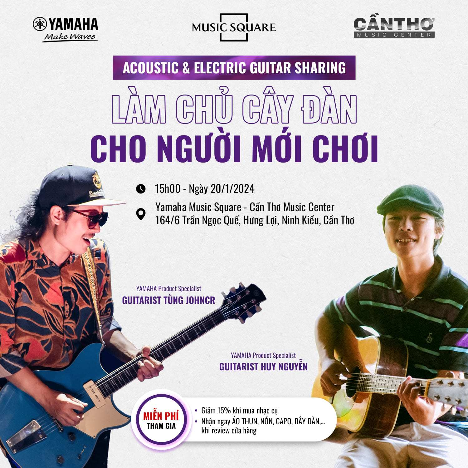 ACOUSTIC AND ELECTRIC GUITAR SHARING: LÀM CHỦ CÂY ...